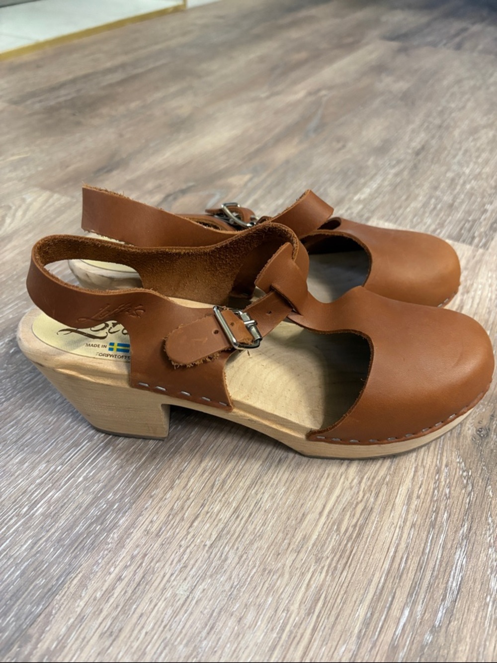 Lotta’s wood clogs from Sweden